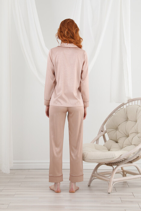 SEVİM - 13064 Kadın Dantelli Saten Pijama Takım (1)