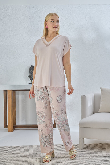 SEVİM - 14660 Kadın Büyük Beden Pijama Takım