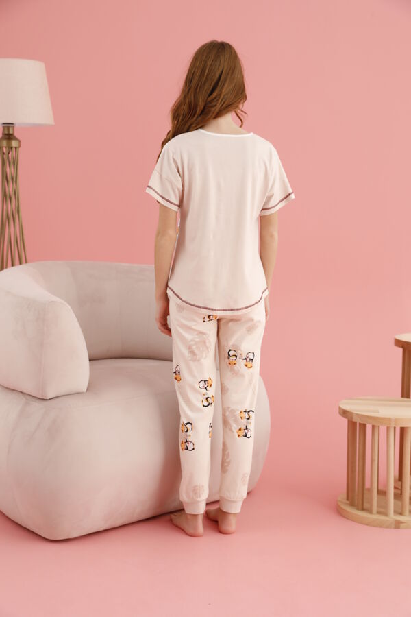 8406G Kız Çocuk Baskılı Pijama Takım 