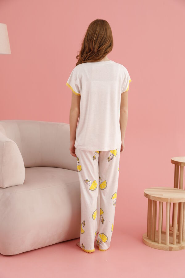 8410G Kız Çocuk Baskılı Pijama Takım 
