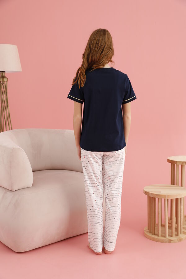 8411G Kız Çocuk Baskılı Pijama Takım
