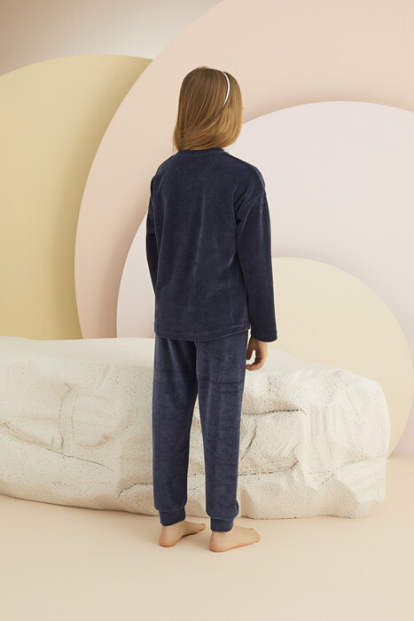 ZEYZEY - 8438G Kız Çocuk Nakışlı Pijama Takım
