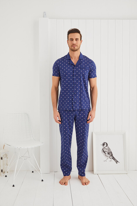 SVM - 9305 Erkek Düğmeli Pijama Takım