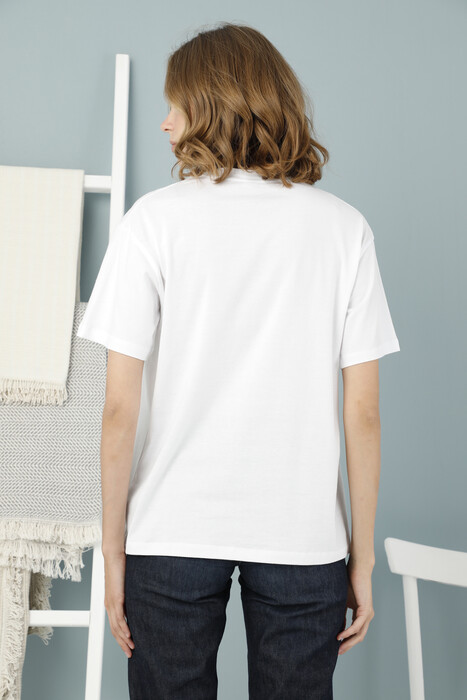 ZEY - Bayan Baskılı Boyfriend T-Shirt (1)