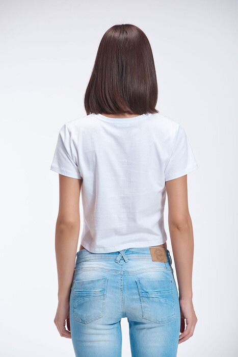 SEVİM - 12401 Bayan Crop T-Shirt (1)