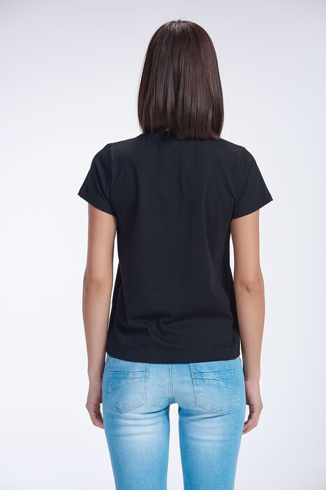 SEVİM - 12406-1 Bayan V Yaka T-Shirt (1)