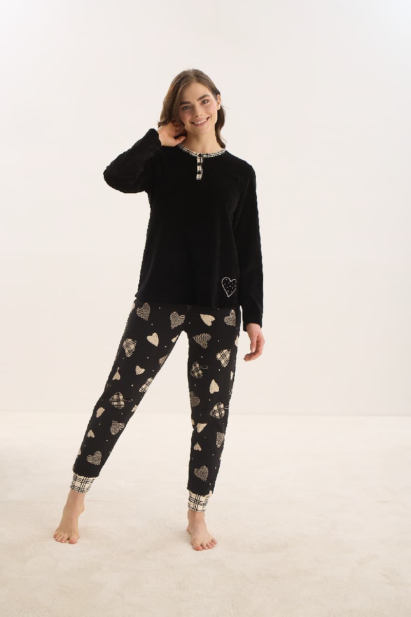 16137 Kadın Nakışlı Pijama Takım