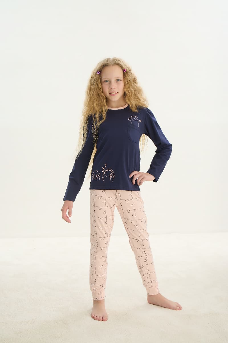 8705 Kız Çocuk Pijama Takım