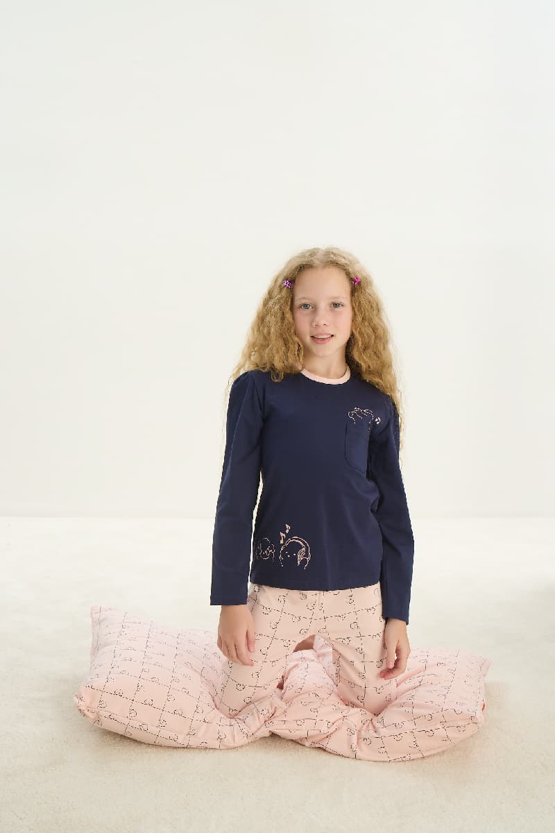 8705 Kız Çocuk Pijama Takım