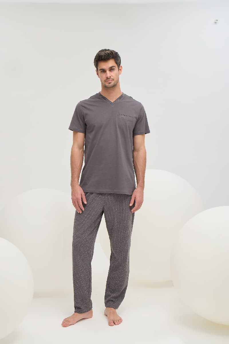 9596 Erkek V Yaka Pijama Takım