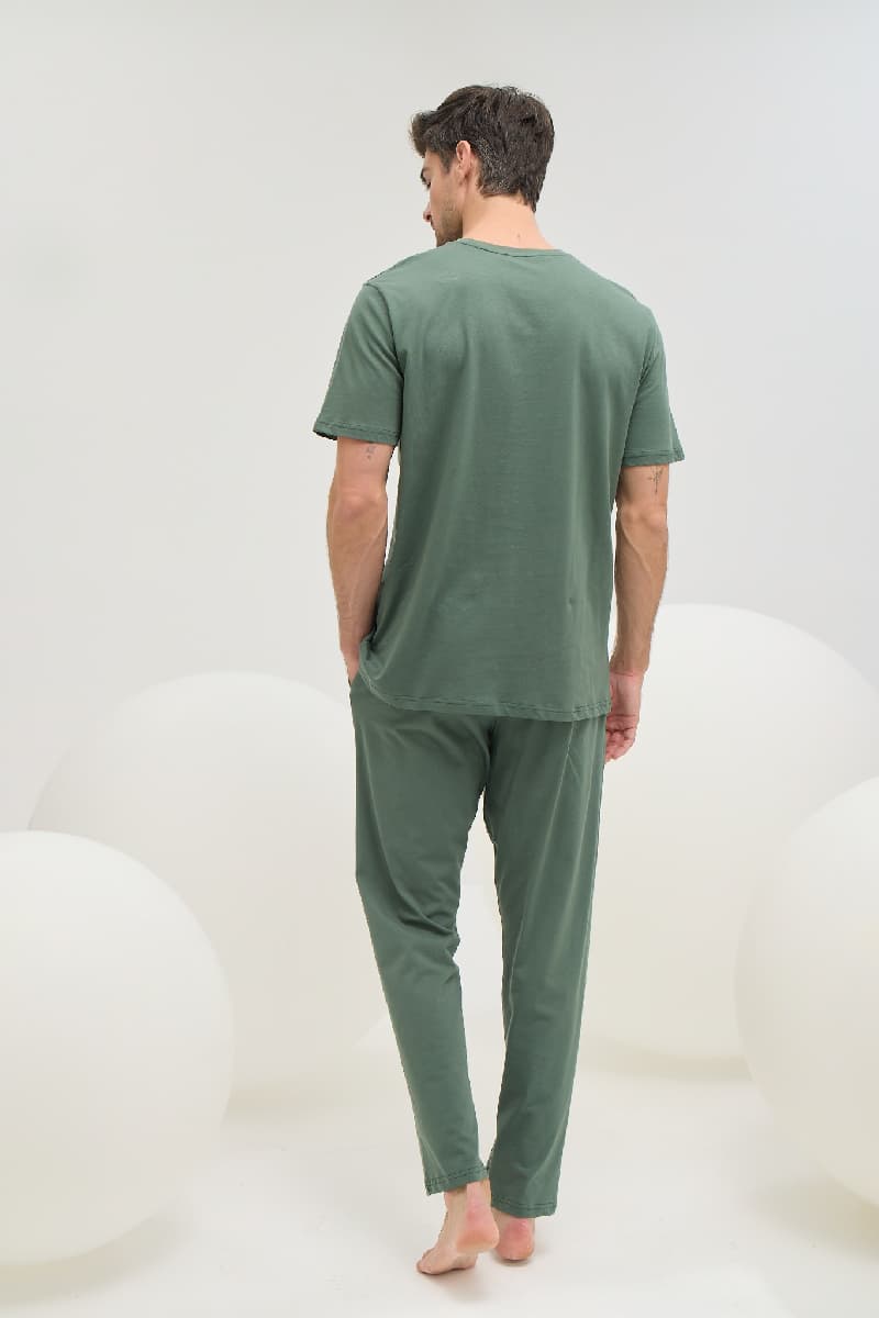 9599 Erkek Baskılı Pijama Takım