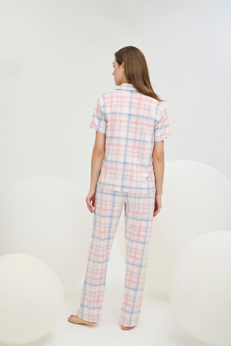 16412 Kadın Düğmeli Pijama Takım
