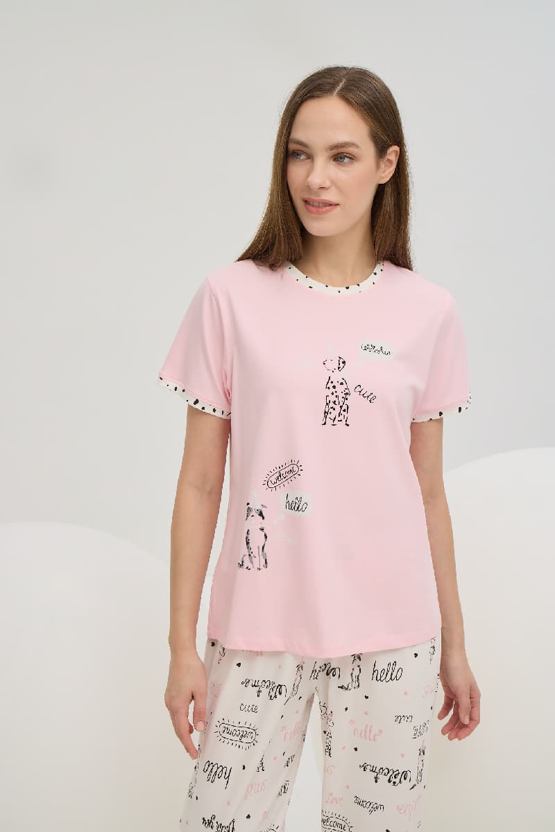 16444 Kadın Baskılı Pijama Takım