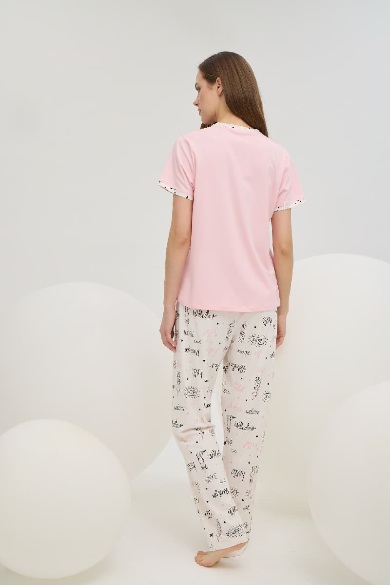 16444 Kadın Baskılı Pijama Takım