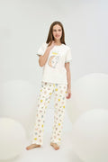 16493 Kadın Baskılı Pijama Takım