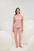 16790 Kadın Nakışlı Pijama Takım