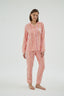 16979 KADIN NAKIŞLI DÜĞMELİ PİJAMA TAKIM