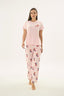 17537 Kadın Baskılı Pijama Takım