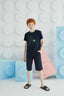 8662  Erkek Çocuk Baskılı 3 Lü Pijama Takım Garson
