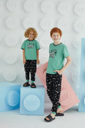 8654 Erkek Çocuk Baskılı Pijama Takım
