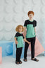 8654 Erkek Çocuk Baskılı Pijama Takım Garson