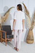 15830 Kadın Nakışlı Lohusa Pijama Takım