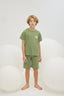 8798 Erkek Çocuk Baskılı Şort Takım