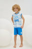 8814 Erkek Çocuk Baskılı Şort Takım