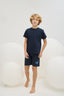 8801 Erkek Çocuk Baskılı Şort Takım
