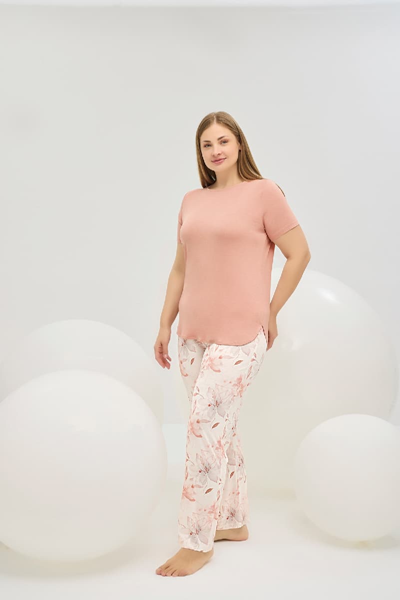 16453 Kadın büyük Beden Pijama Takım