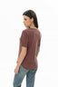 21613 KADIN V YAKA T-SHIRT