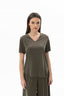 21637 KADIN V YAKA T-SHIRT