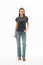 21675 KADIN YUVARLAK YAKA T-SHIRT