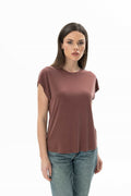 21678 KADIN YUVARLAK YAKA T-SHIRT