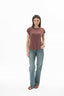 21678 KADIN YUVARLAK YAKA T-SHIRT