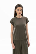 21682 KADIN YUVARLAK YAKA T-SHIRT