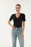 16274 Kadın V Yaka T-shirt