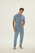 9696 Erkek Düğmeli Pijama Takım