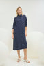 21326 Kadın Gömlek Yaka Uzun Elbise