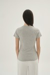 1269 Kadın Yuvarlak Yaka T-shirt-GRİ
