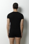 9017 PNY. ERKEK V YAKA T-SHIRT-SİYAH