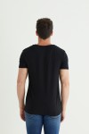 9120 ERKEK V YAKA T-SHIRT-SİYAH