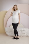 14232 BAYAN HAMİLE T-SHIRT-EKRU