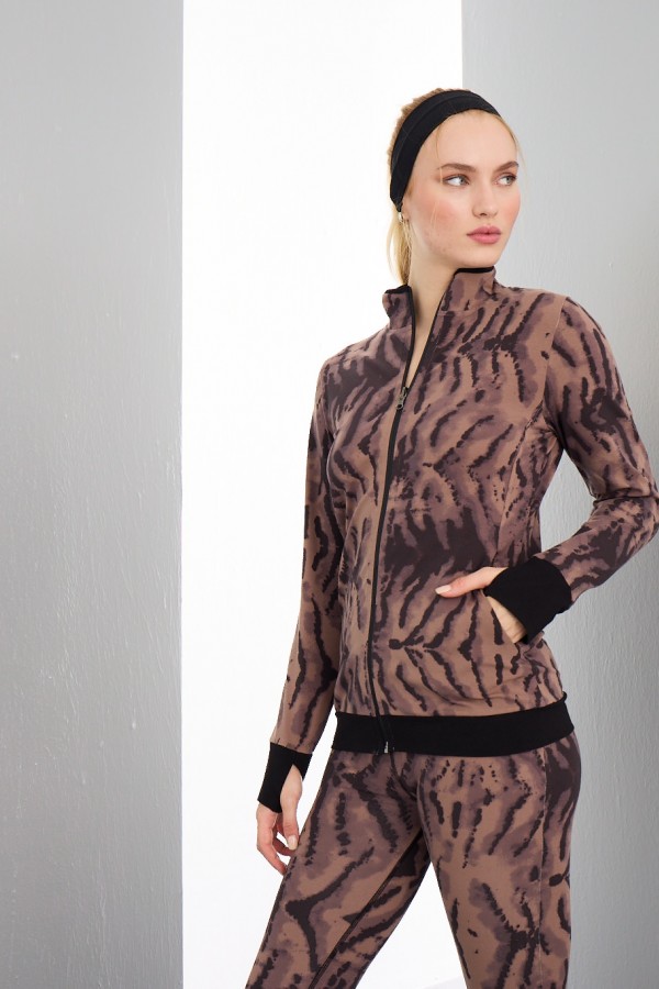 20980 BAYAN FERMUARLI SWEAT-DESENLİ 04001390 / 2518