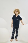 8674 ERKEK Ç. DÜĞMELİ PİJAMA TAKIM-LACİVERT