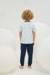 8775 Erkek Çocuk Baskılı Pijama Takım-YELKENLİ 04001637 / 2852