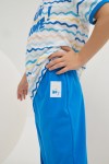 8812 Erkek Çocuk Baskılı Pijama Takım-DALGA DESEN DJ002487 / 2896