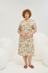 21319 Kadın Oversize Midi Boy Elbise-BATİK DESEN 2904