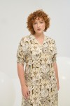 21319 Kadın Oversize Midi Boy Elbise-BATİK DESEN 2904