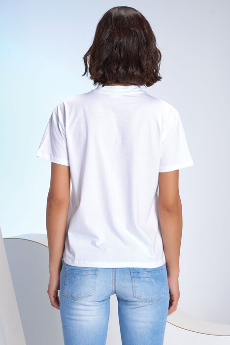 SEVİM - 12403 Kadın Dik Yaka T-Shirt (1)